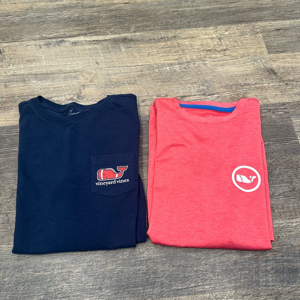 Vineyard vines, set of two boys football shirts